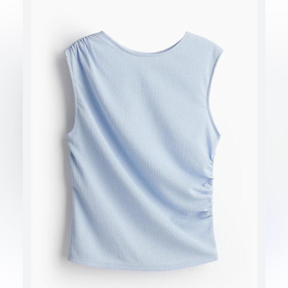 Elegant Blue Sleeveless Top